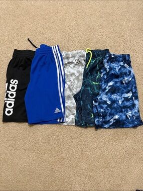 12 pairs of boys shorts Mixed brands adidas old navy athletic active sz 10/12